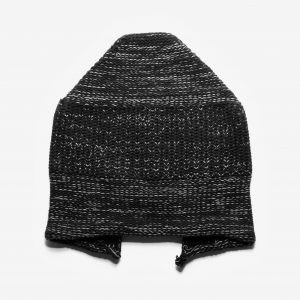 Who Is Jacov COTTON SLIT BEANIE - BLACK/ GREY MELANGE