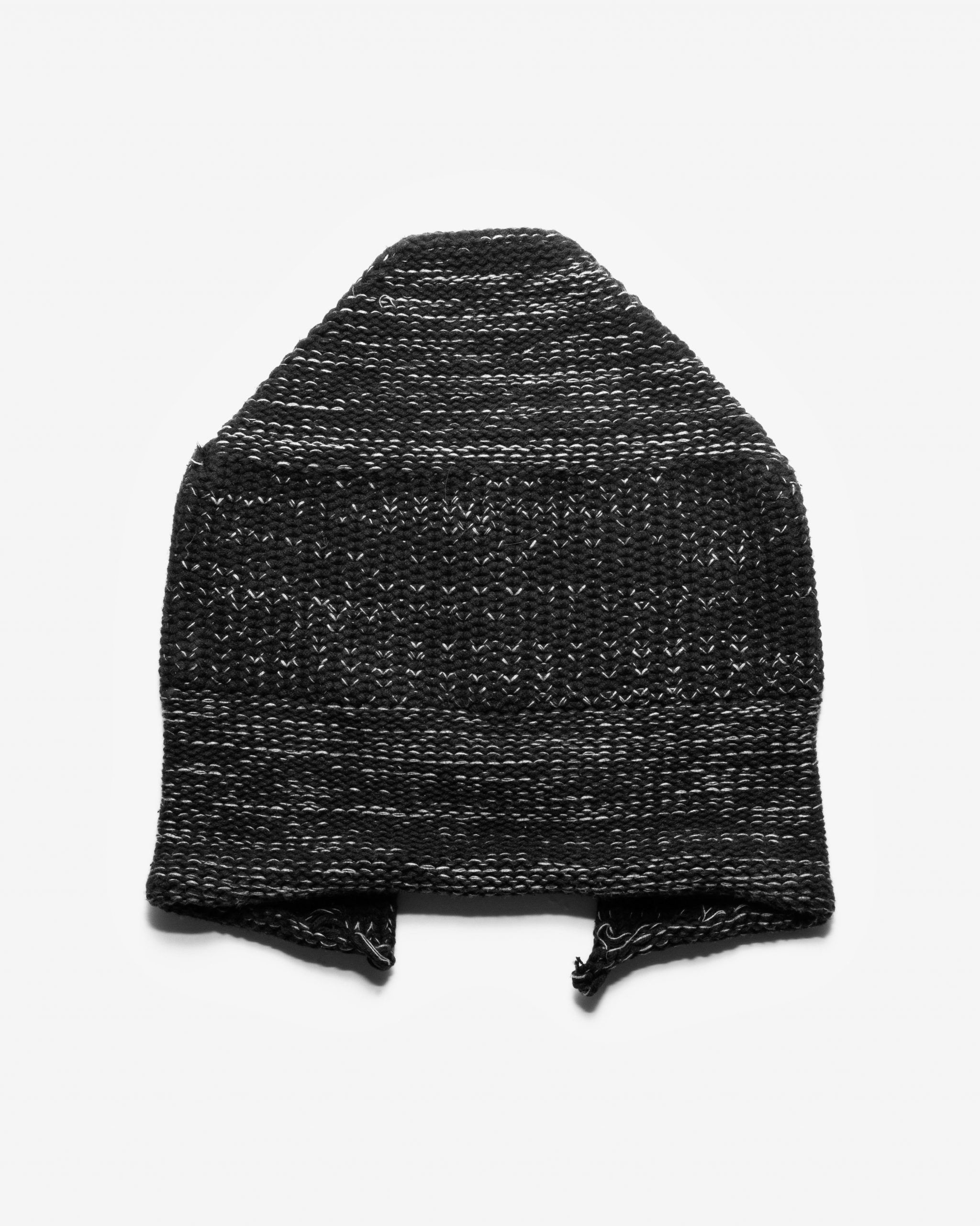 Who Is Jacov COTTON SLIT BEANIE - BLACK/ GREY MELANGE