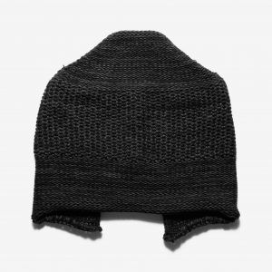 Who Is Jacov COTTON SLIT BEANIE - DARK GREY/BLACK