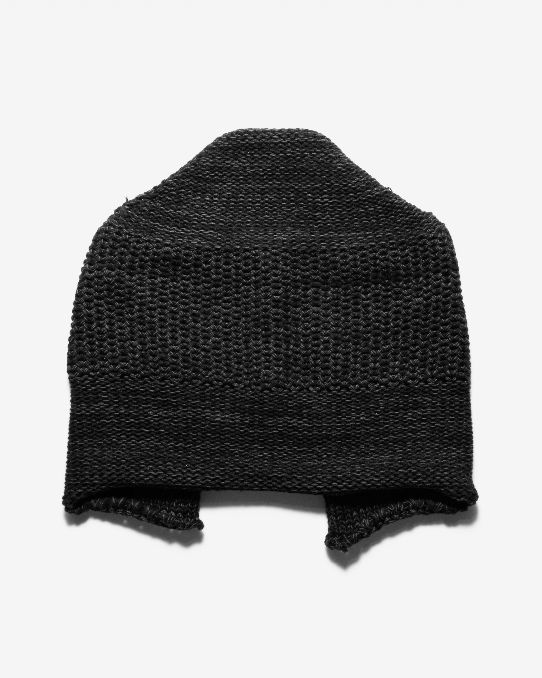 Who Is Jacov COTTON SLIT BEANIE - DARK GREY/BLACK