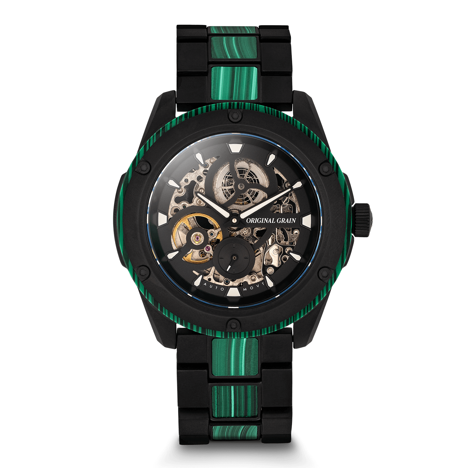 Original Grain Malachite Rugged Black Automatic 45mm