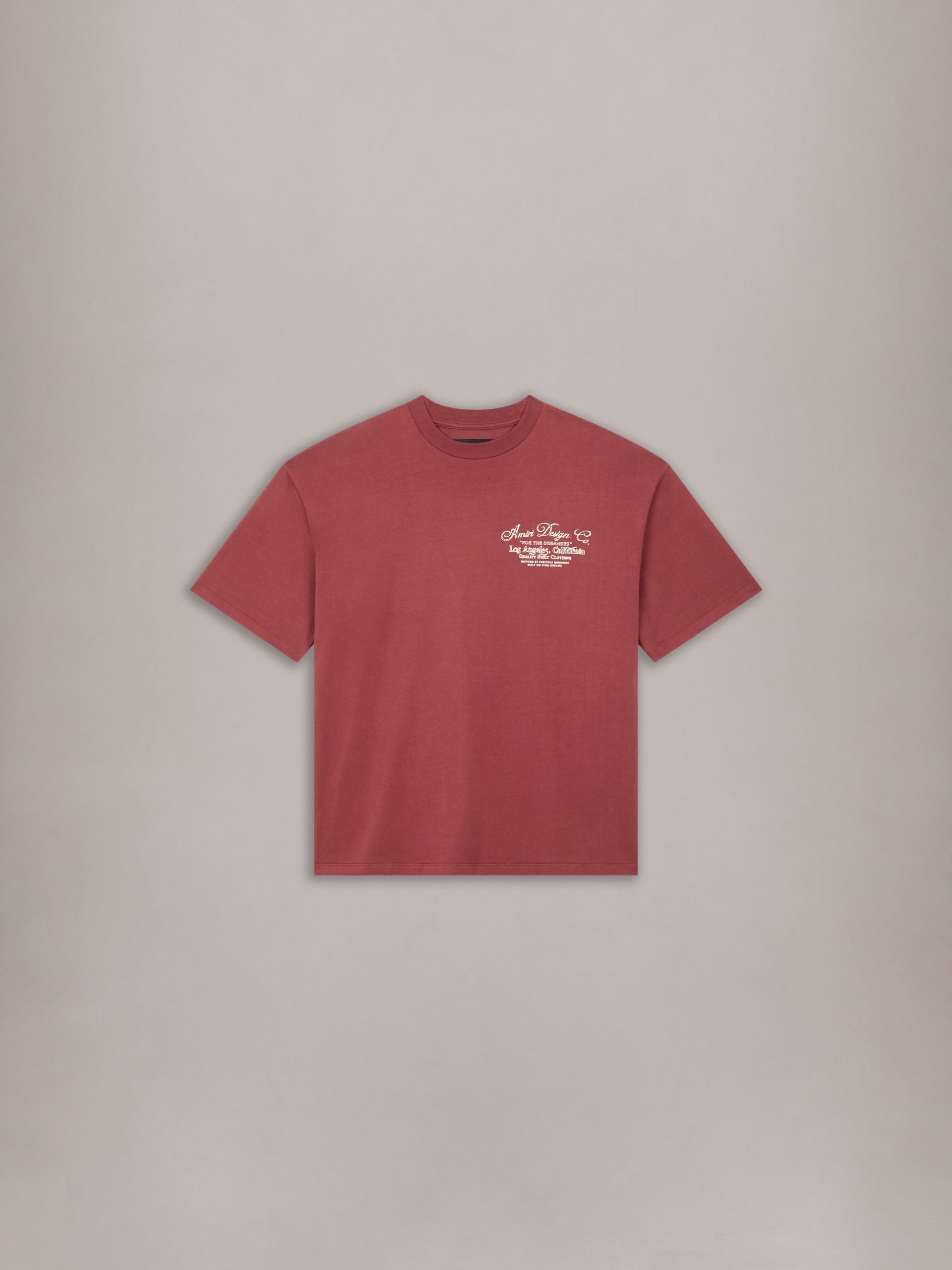 Amiri DREAMERS CHAIN STITCH OVERSIZED TEE - Brick