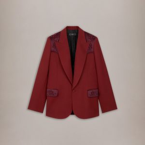 Amiri WESTERN SINGLE BREASTED STUDDED BLAZER - Brick