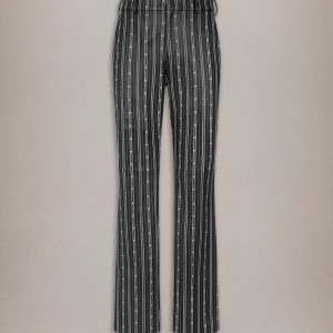 Amiri STRIPED LEATHER TROUSER - Black