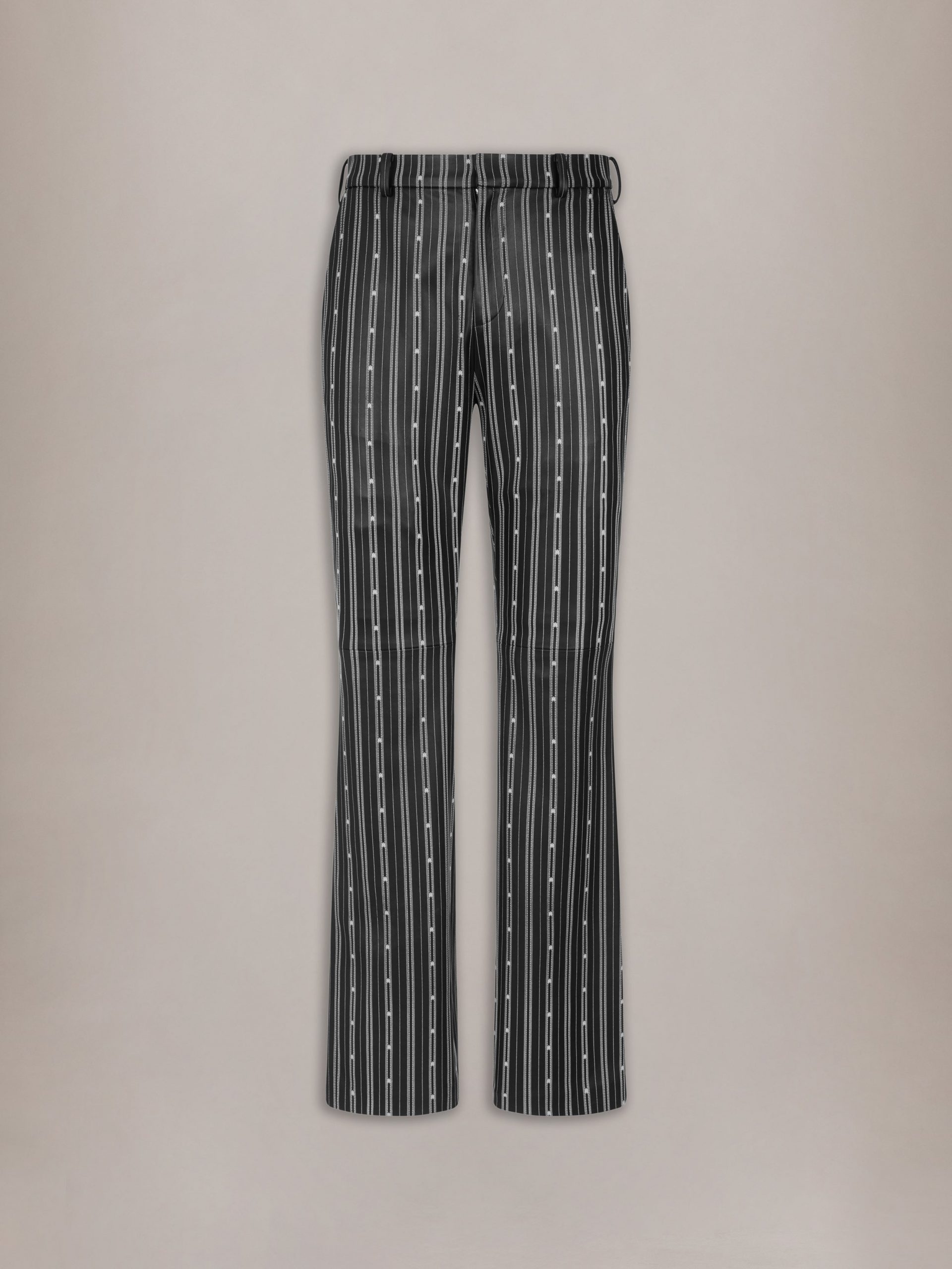 Amiri STRIPED LEATHER TROUSER - Black
