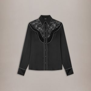 Amiri WOMEN - WOMEN'S WESTERN LACE SHIRT - Black