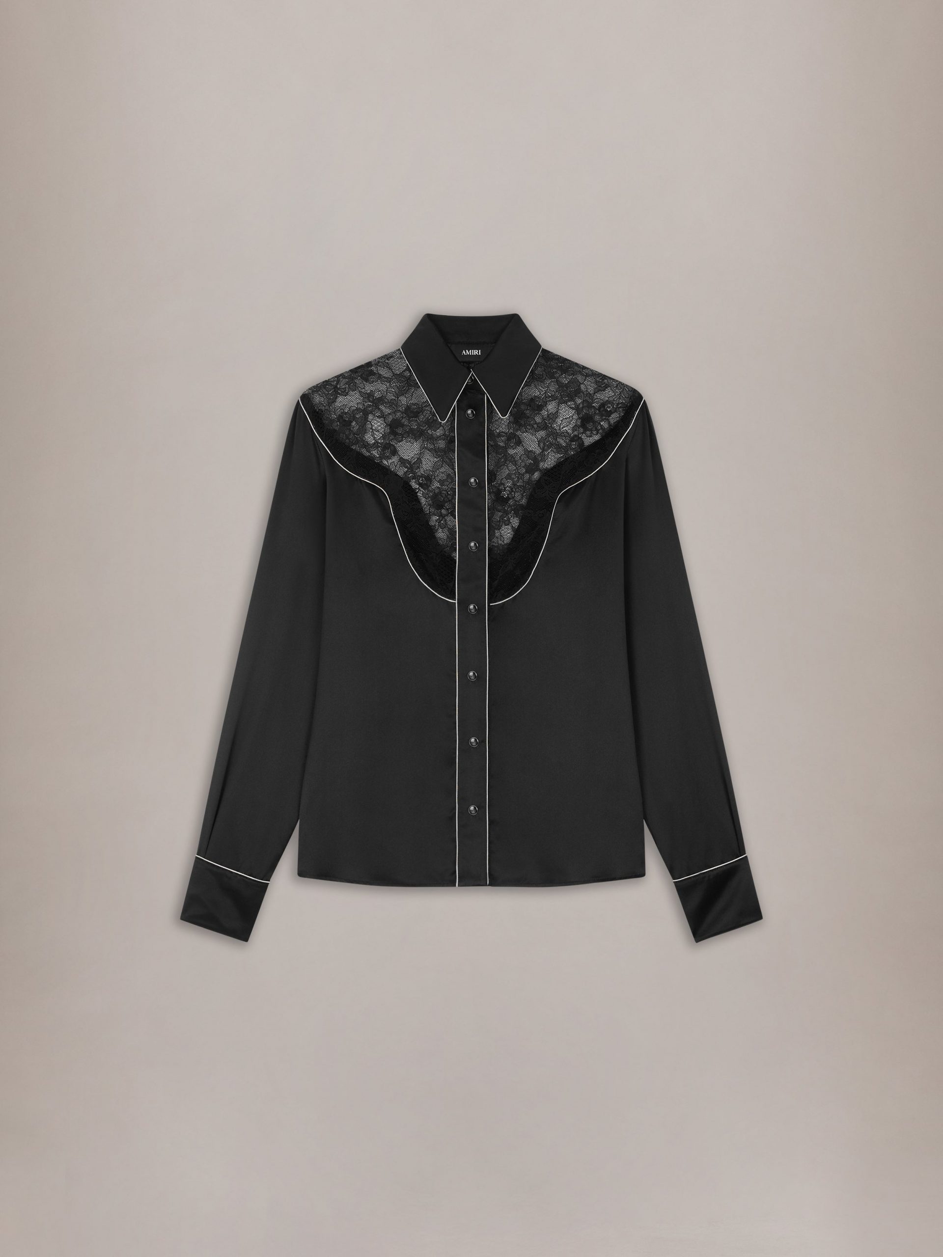 Amiri WOMEN - WOMEN'S WESTERN LACE SHIRT - Black