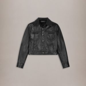 Amiri WOMEN - WOMEN'S VINTAGE CUT LEATHER JACKET - Black