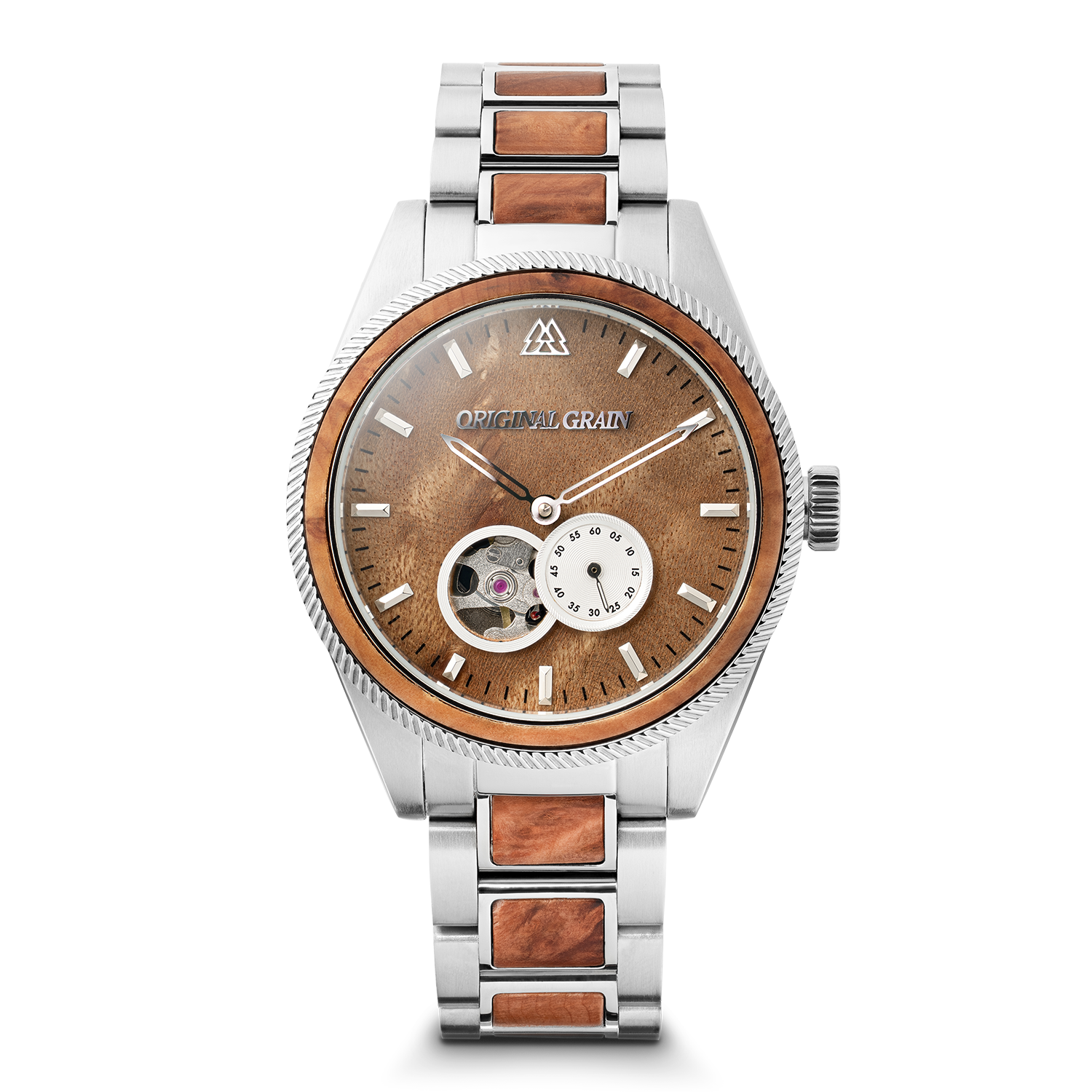Original Grain Burlwood Silver Vintage Automatic 40mm