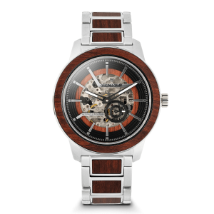 Original Grain Rosewood Silver Barrel Automatic 46mm