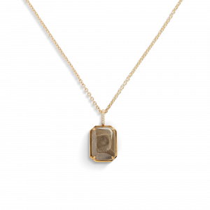 Shinola Petoskey Pendant Necklace with Pavé Diamond Bail
