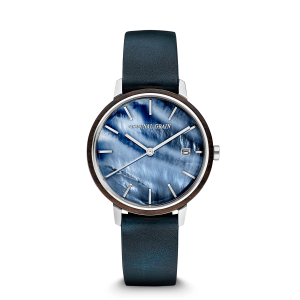 Original Grain Ebony Stainless Steel Mother of Pearl Modern Minimal 36mm