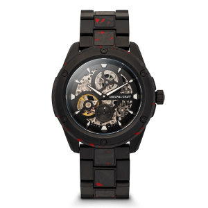 Original Grain Forest Fire Red Rugged Auto 45mm