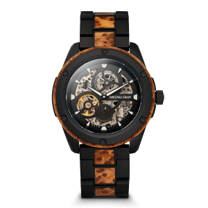 Original Grain Burlwood Black Rugged Auto 44mm