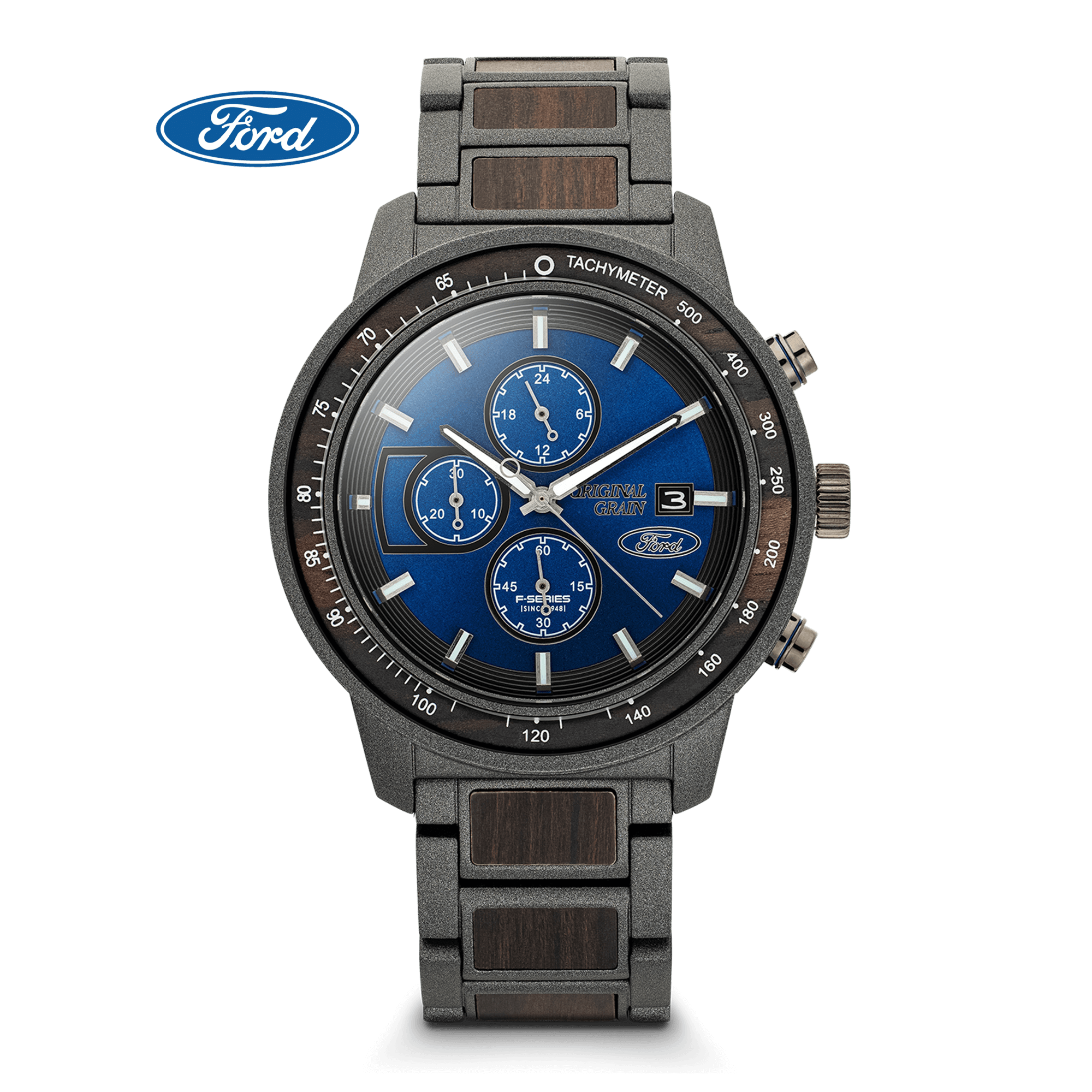 Original Grain Ford Barrel Chrono 45mm