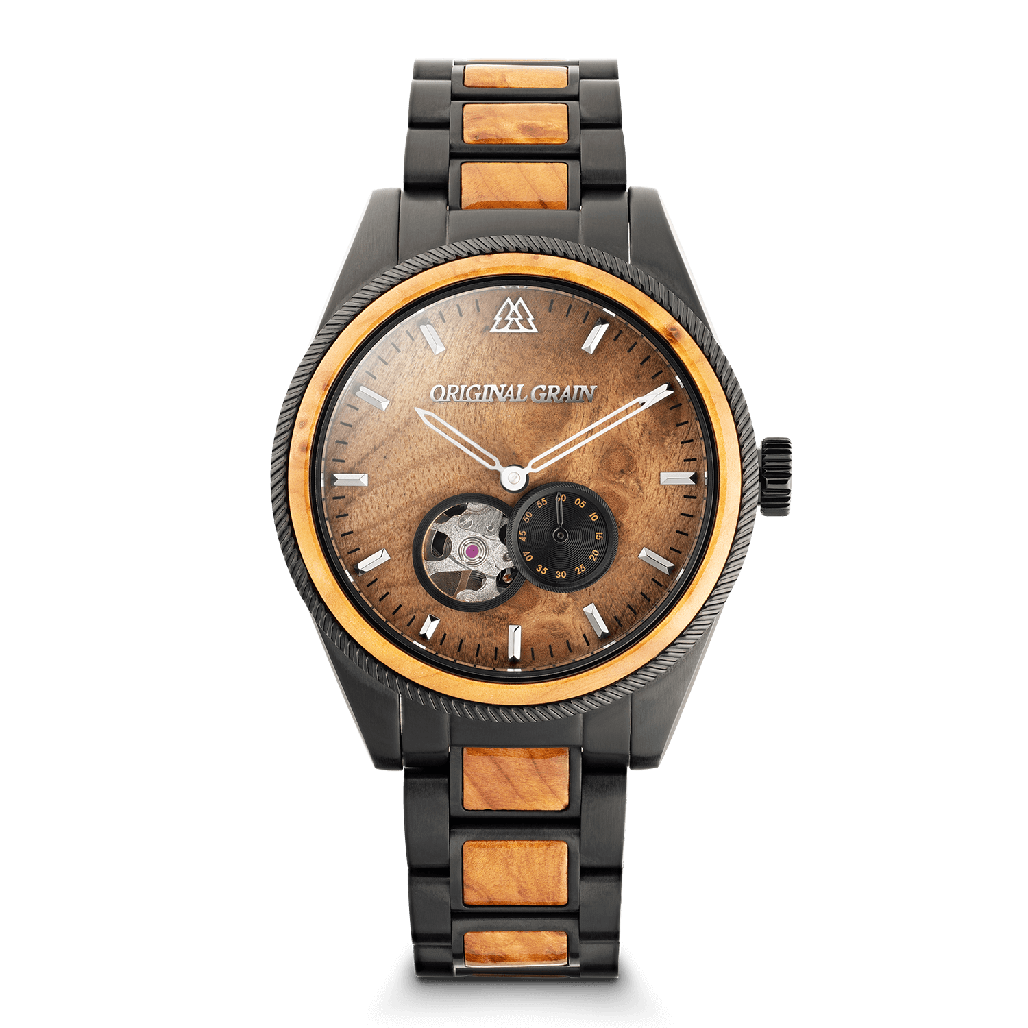 Original Grain Burlwood Black Vintage Automatic 40mm