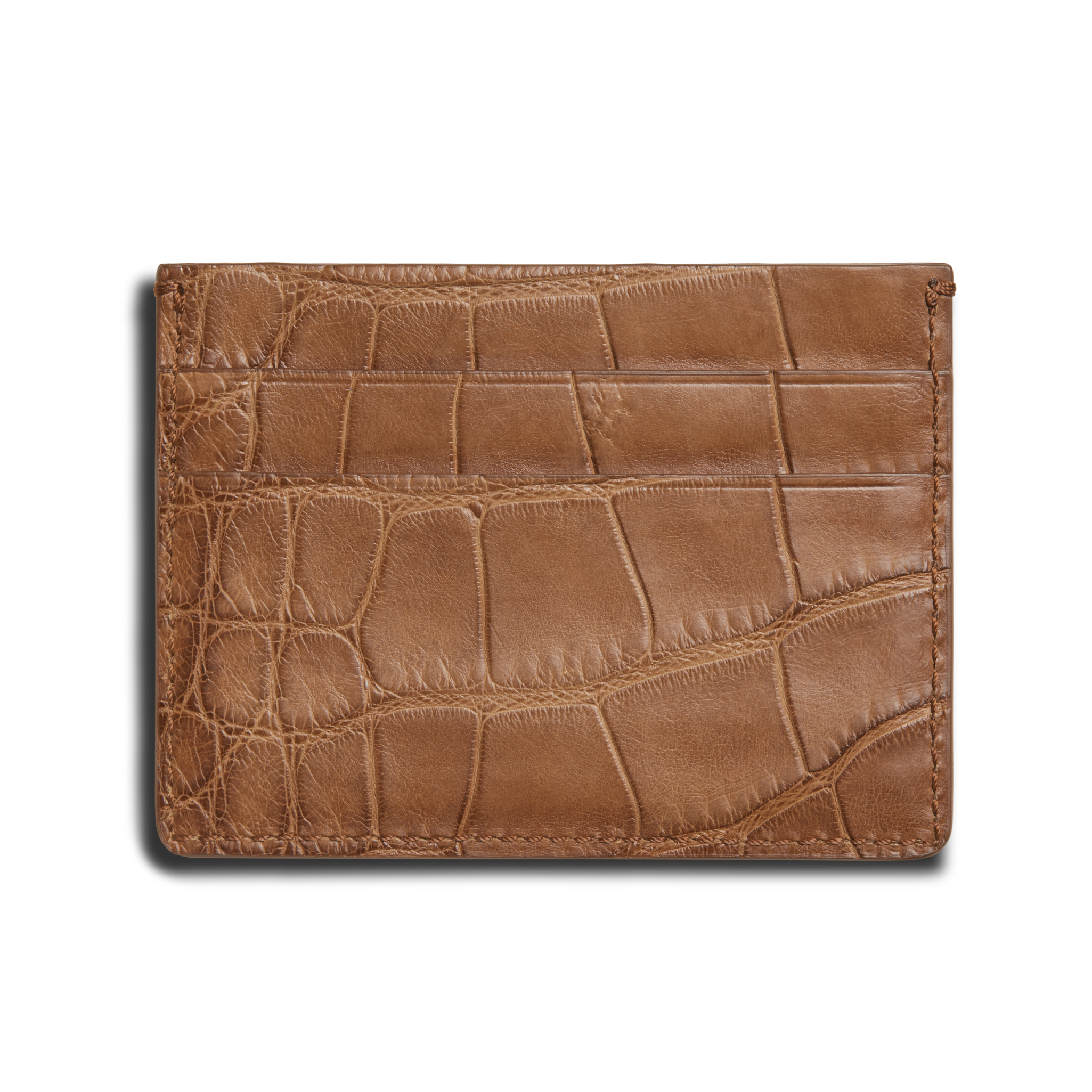 Shinola 5 Pocket Card Case - Tan Alligator