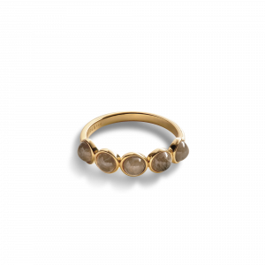Shinola 5 Bead Petoskey Ring
