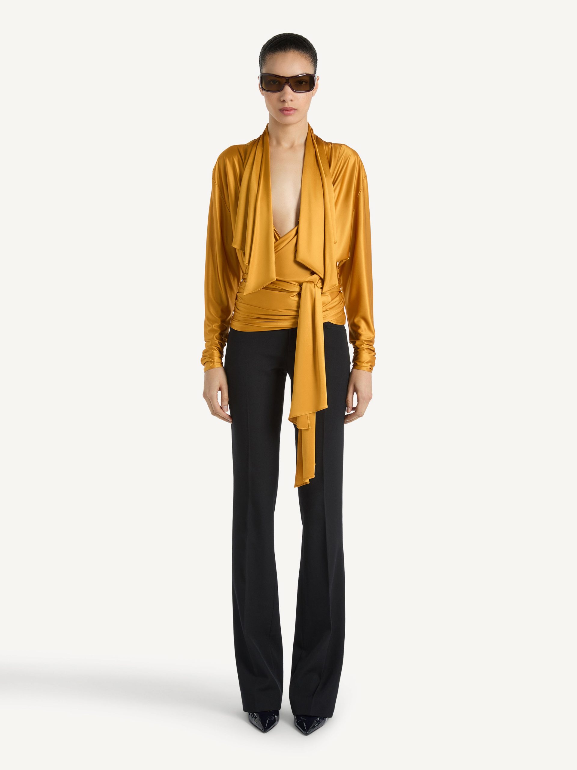 Balmain Blouse nouée en jersey fluide