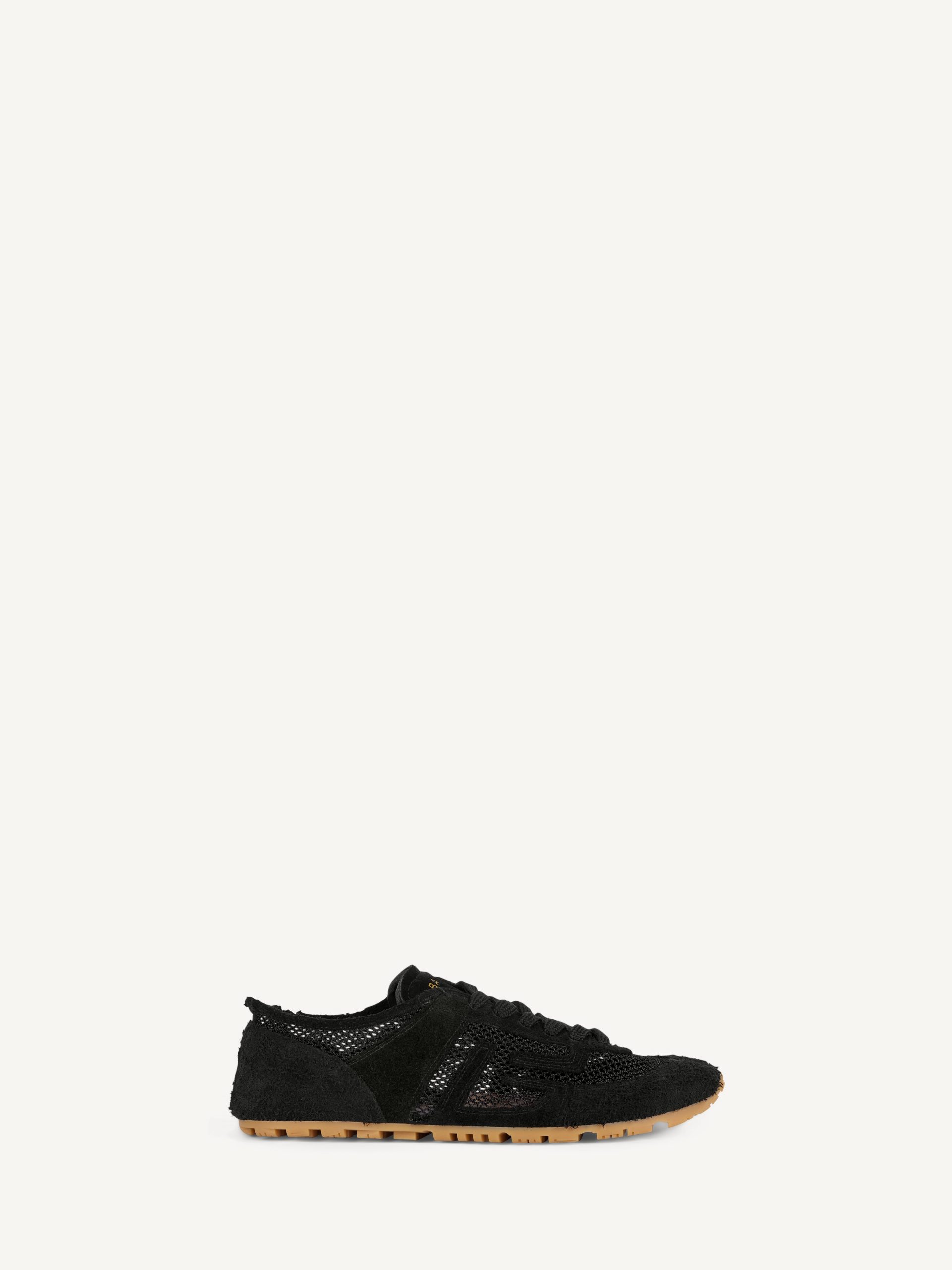 Balmain Baskets Racer 45 en cuir de veau, daim et nylon