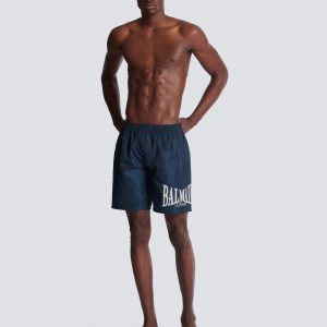 Short de bain avec logo Balmain College