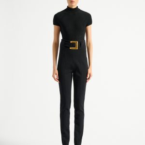 Balmain Pantalon façon fuseau ceinturé