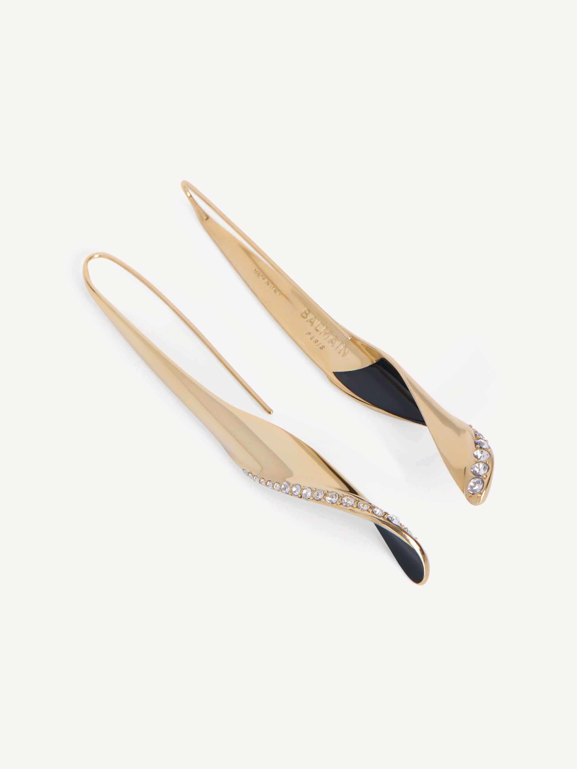Balmain Boucles d'oreille Organic Twist en laiton laqué
