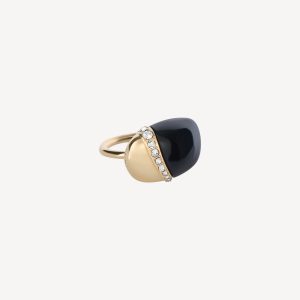 Balmain Bague Organic en laiton laqué