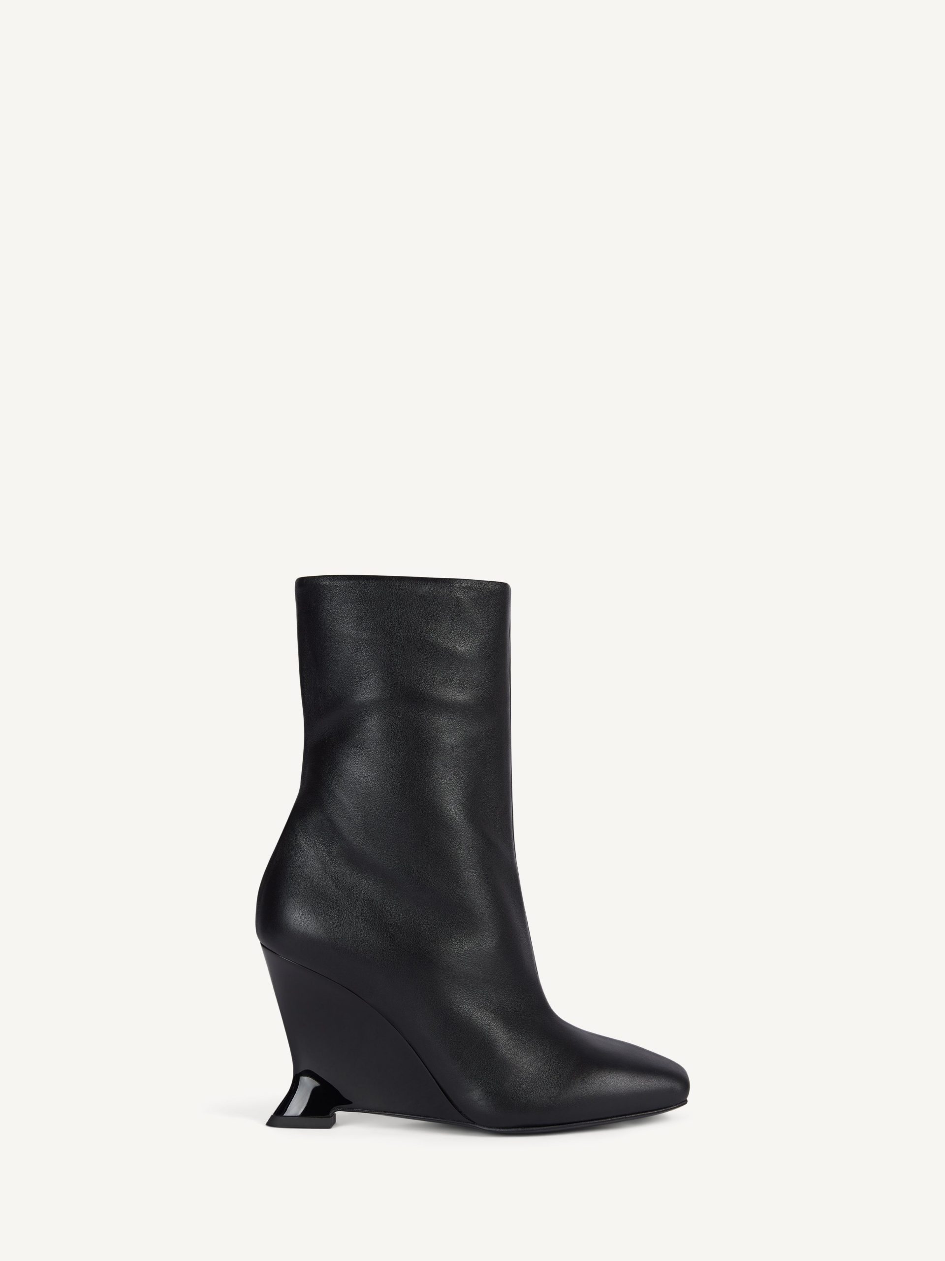 Balmain Bottines Wedge en cuir lisse