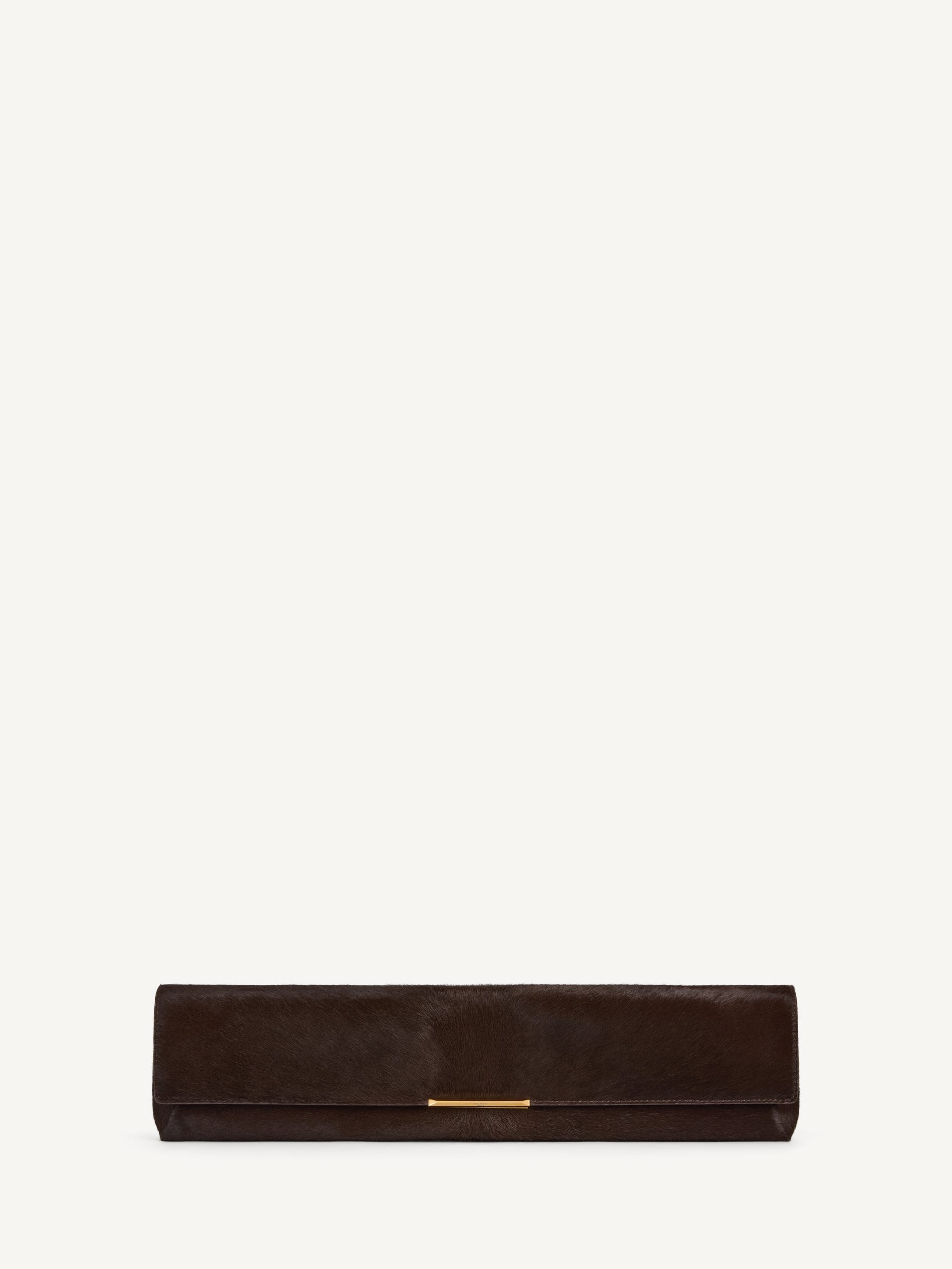 Balmain Sac LONG CLUTCH en cuir effet poulain