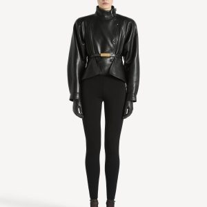 Balmain Pantalon taille haute en jersey Milano