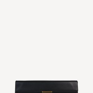 Balmain Sac LONG CLUTCH en cuir lisse