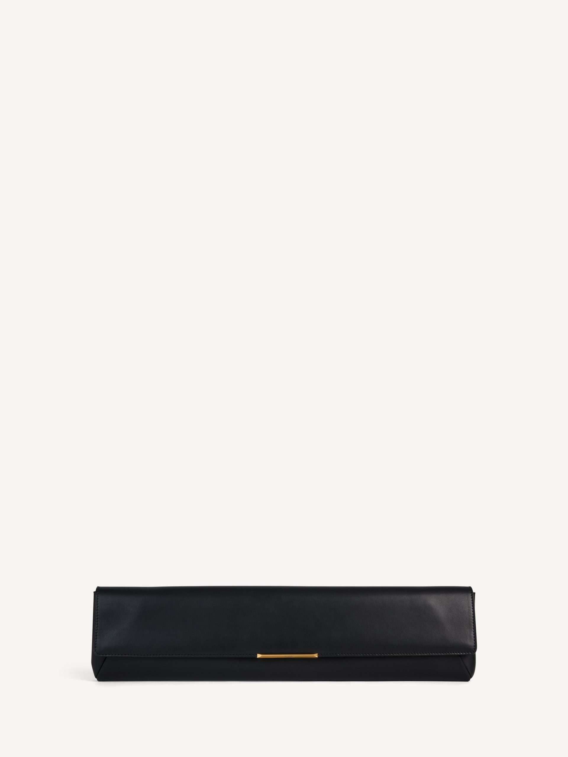 Balmain Sac LONG CLUTCH en cuir lisse