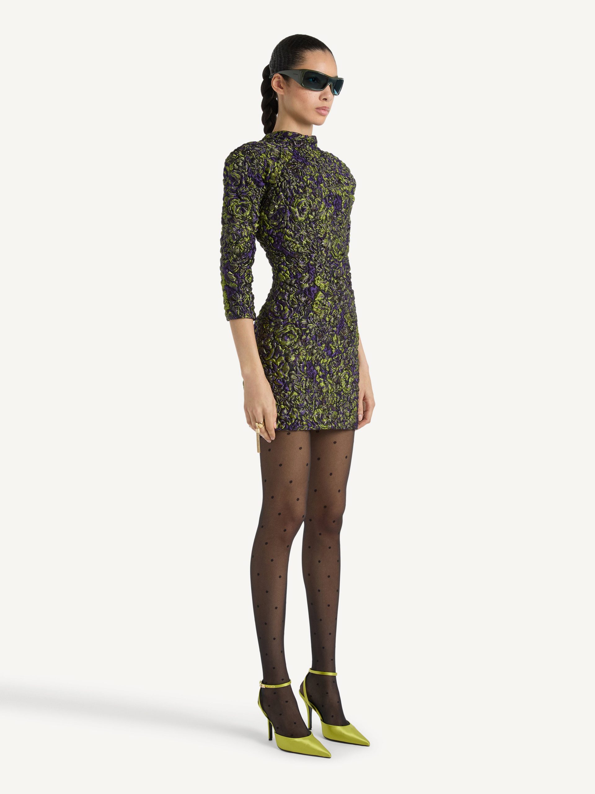 Balmain Robe en jacquard cloqué