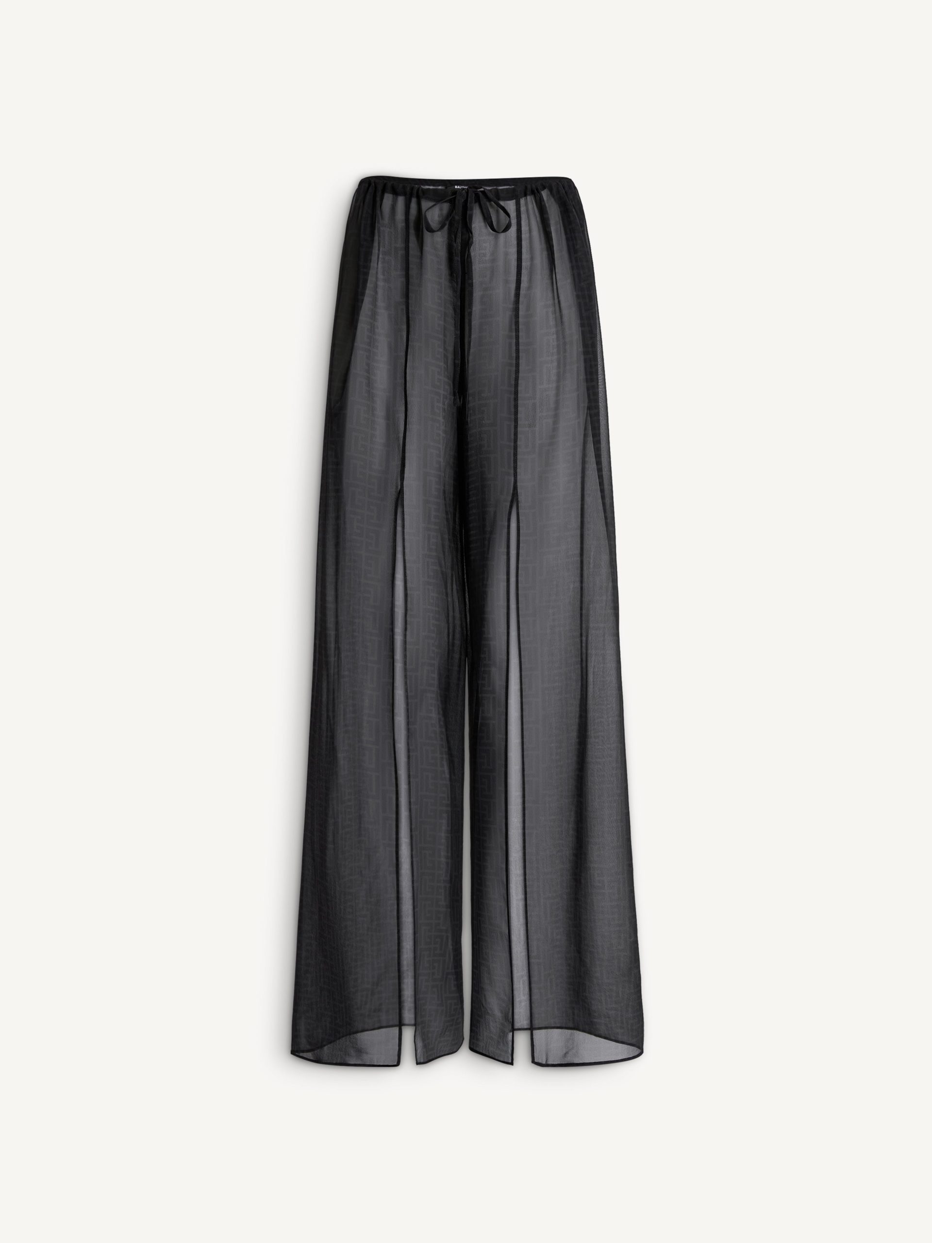 Balmain Pantalon de plage Monogramme en mousseline
