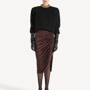 Balmain Pull à galon brodé en cachemire