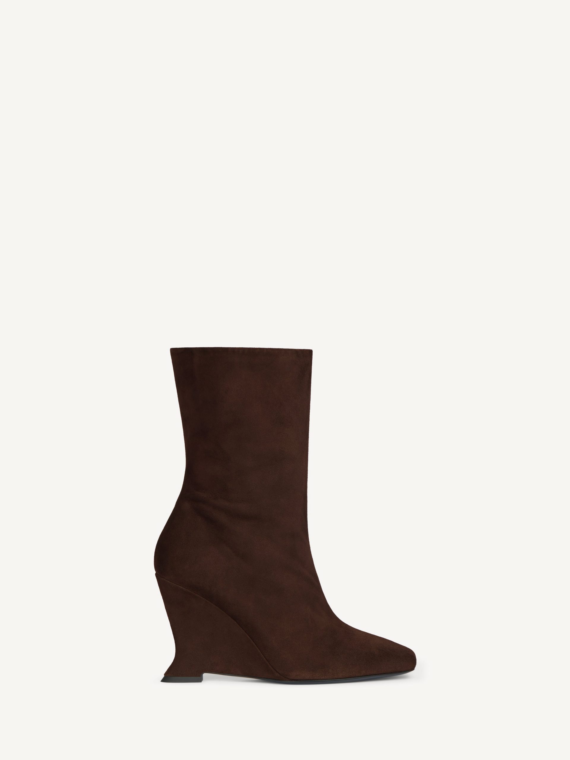 Balmain Bottines Wedge en cuir suédé
