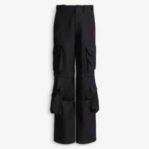 Balmain Pantalon cargo en sergé de laine
