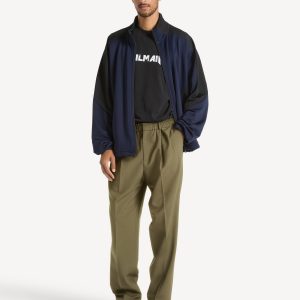 Balmain Pantalon à ceinture élastique en laine