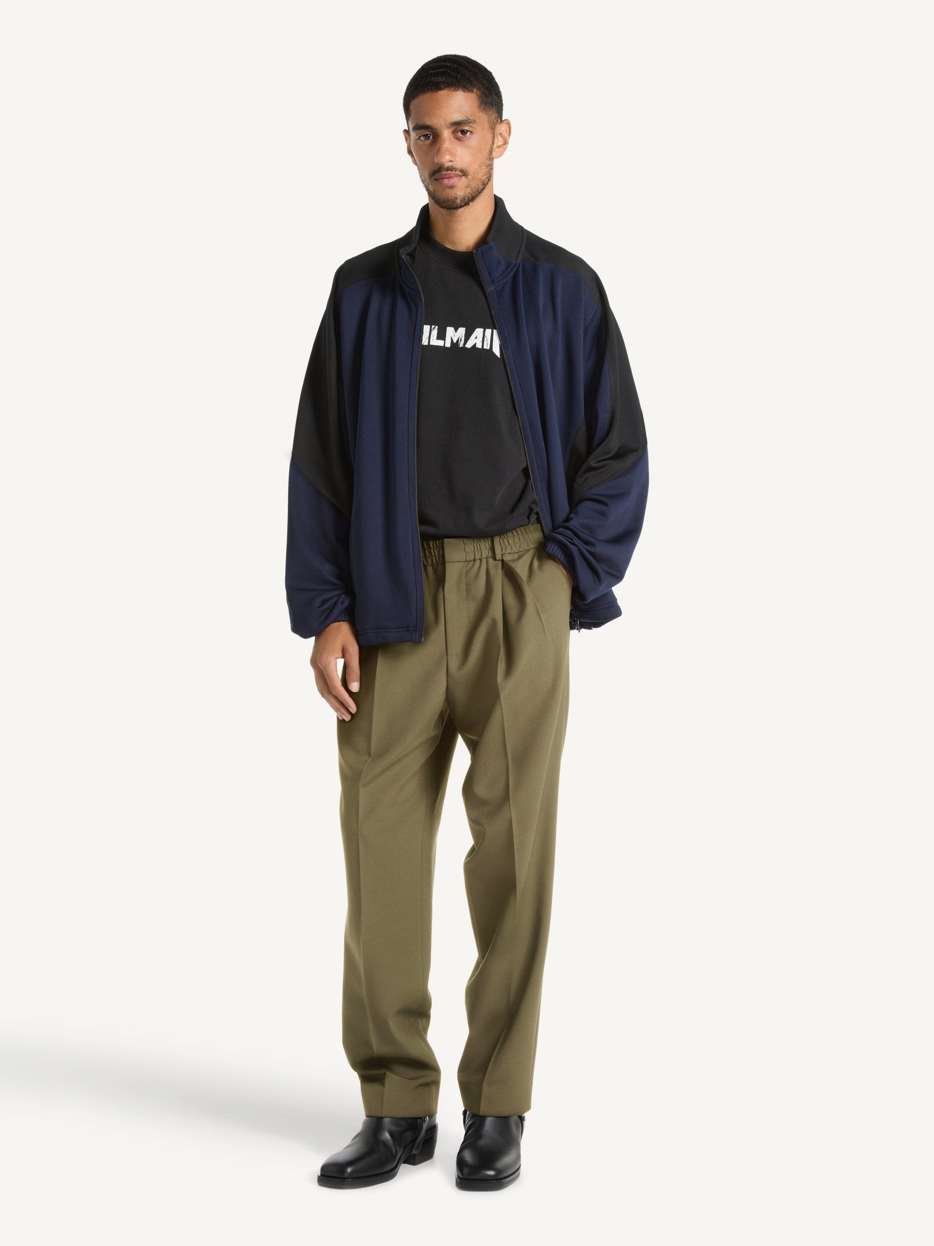 Balmain Pantalon à ceinture élastique en laine