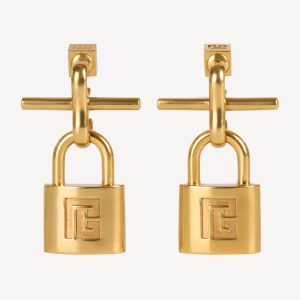 Balmain Boucles d'oreilles cadenas Pulse en laiton