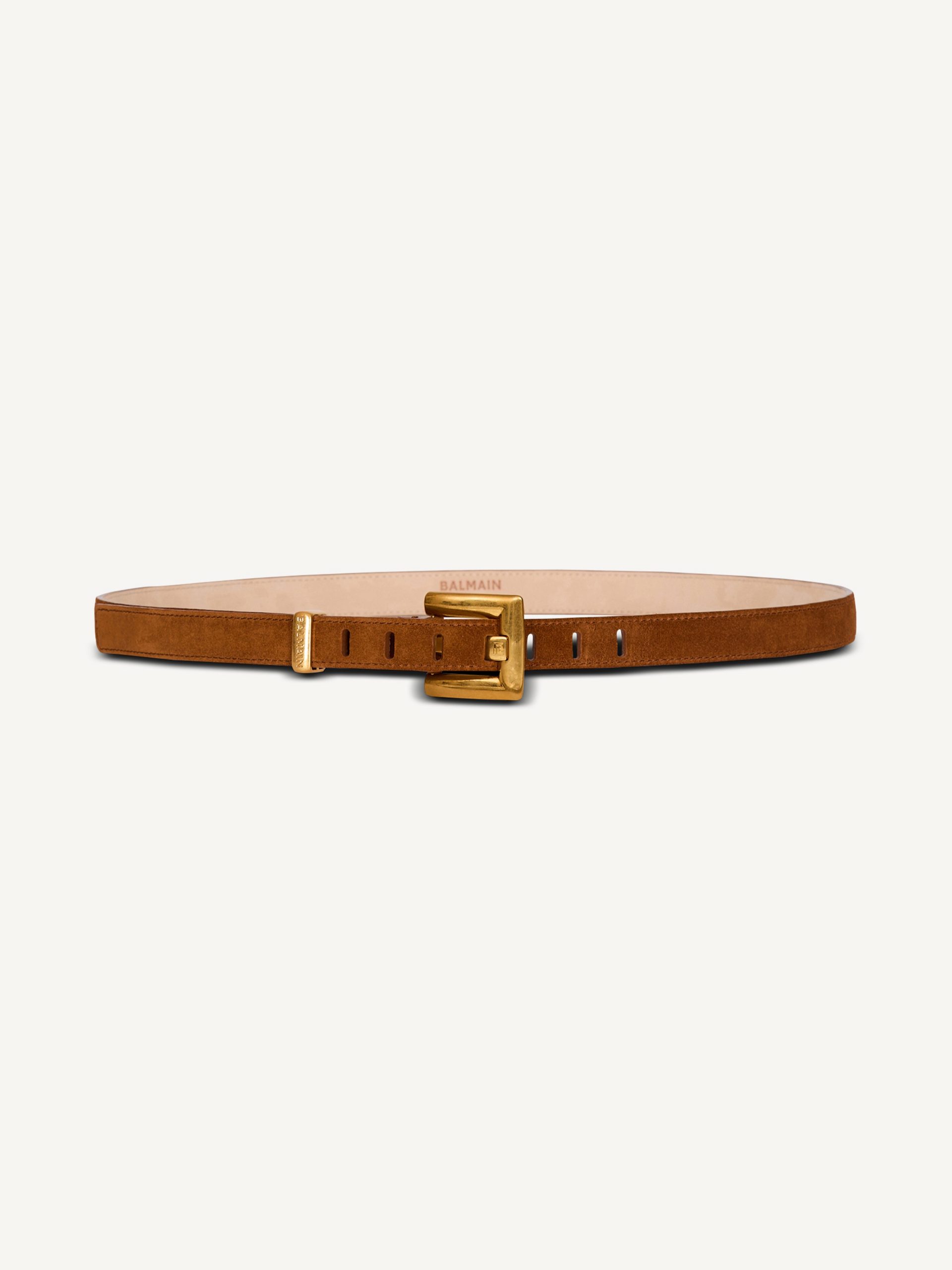 Balmain Ceinture Anthem en cuir suédé