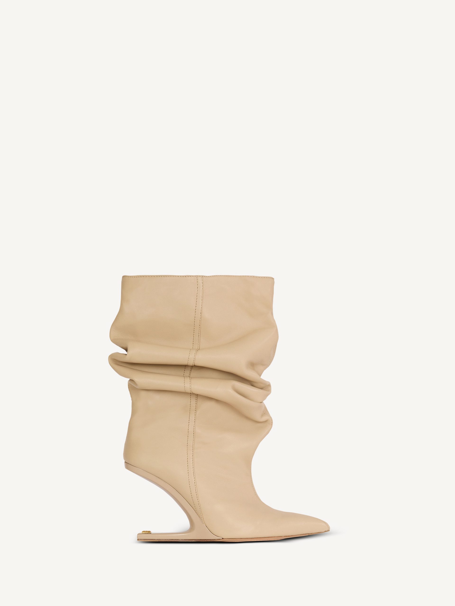 Balmain Bottines No Wedge en cuir lisse