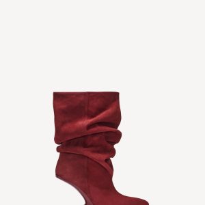 Balmain Bottines No Wedge en cuir suédé