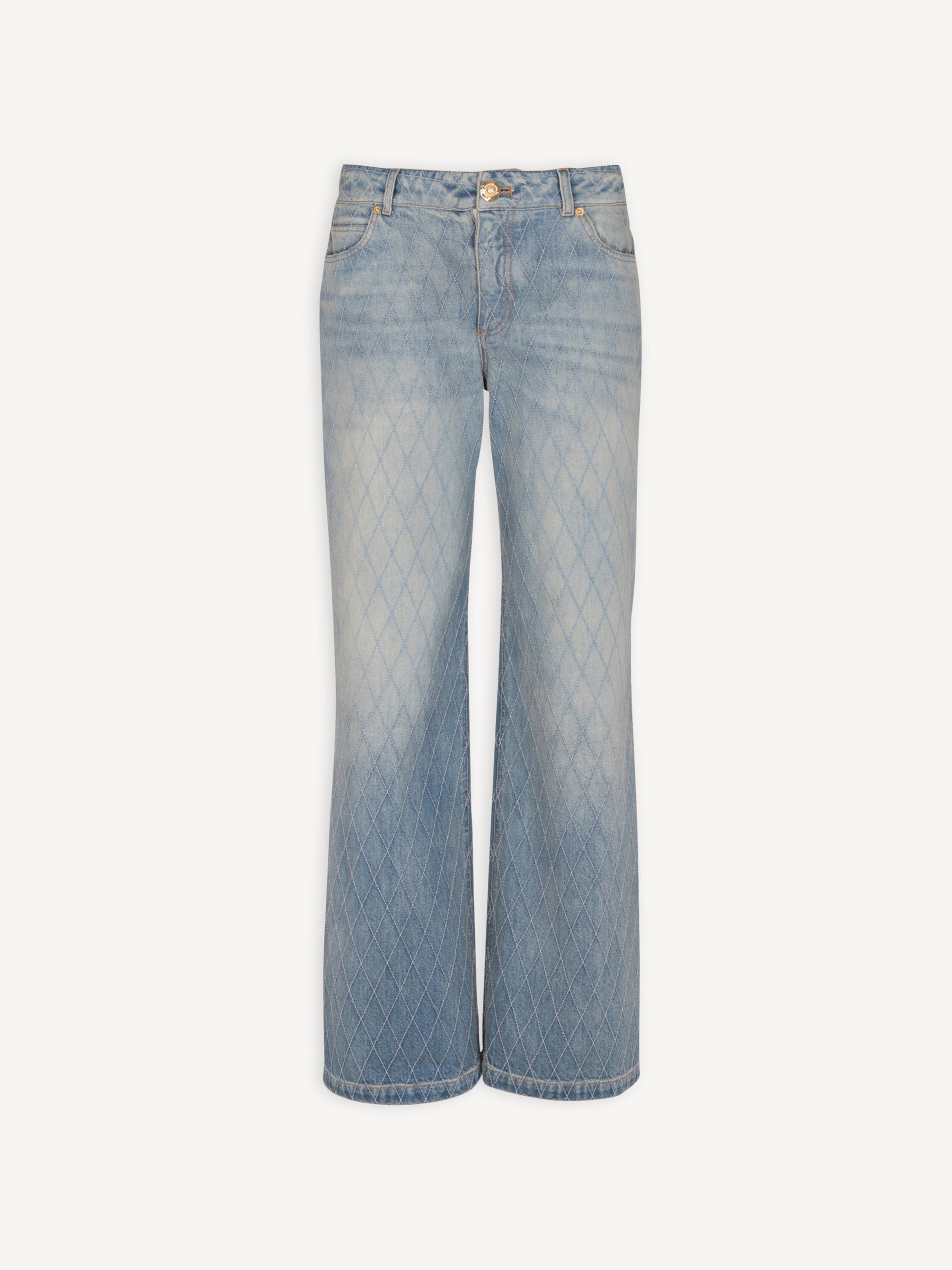 Balmain Jean droit en denim Diamond