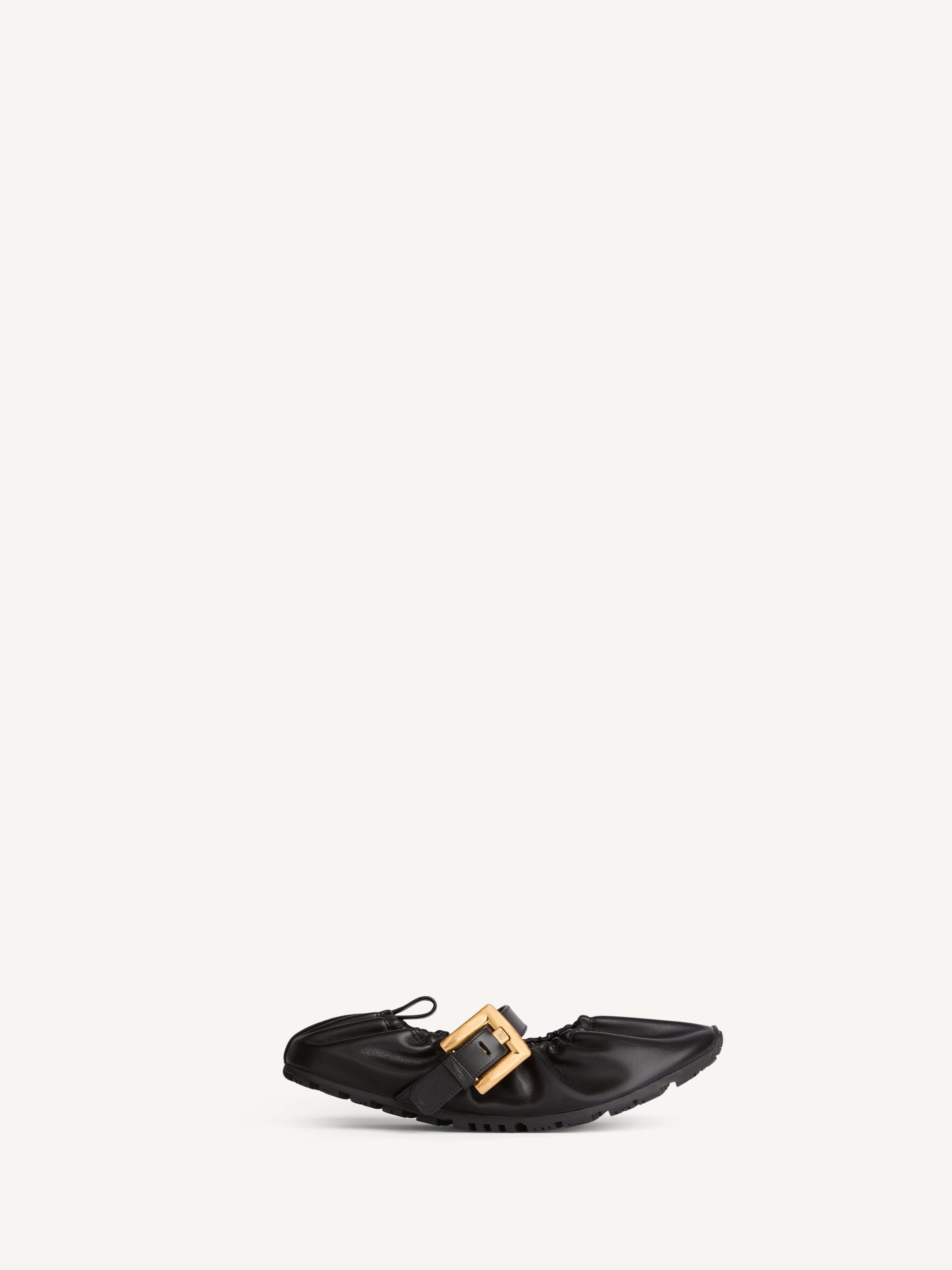 Balmain Ballerines Anthem en cuir lisse