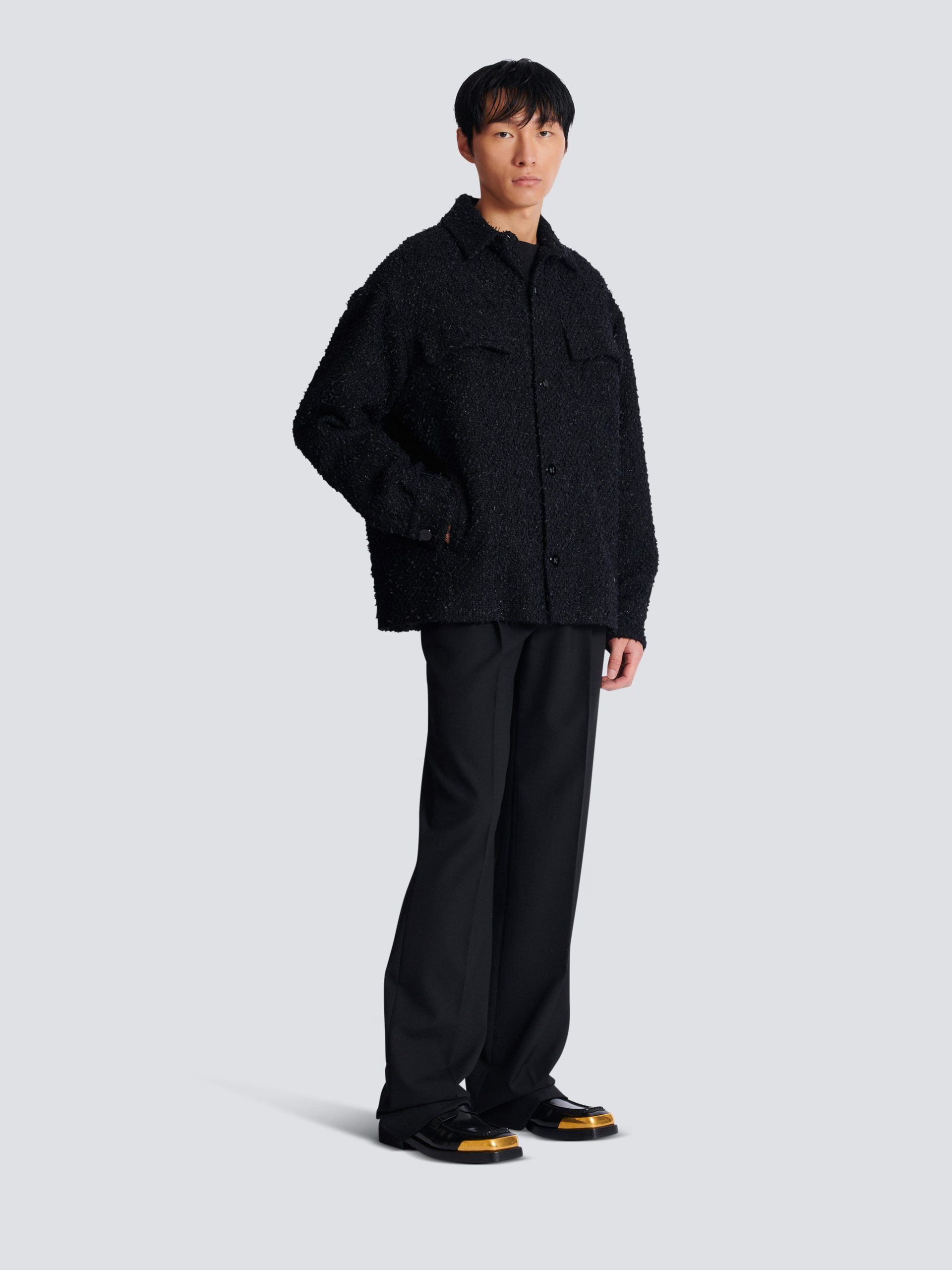Balmain Surchemise en tweed monogramme