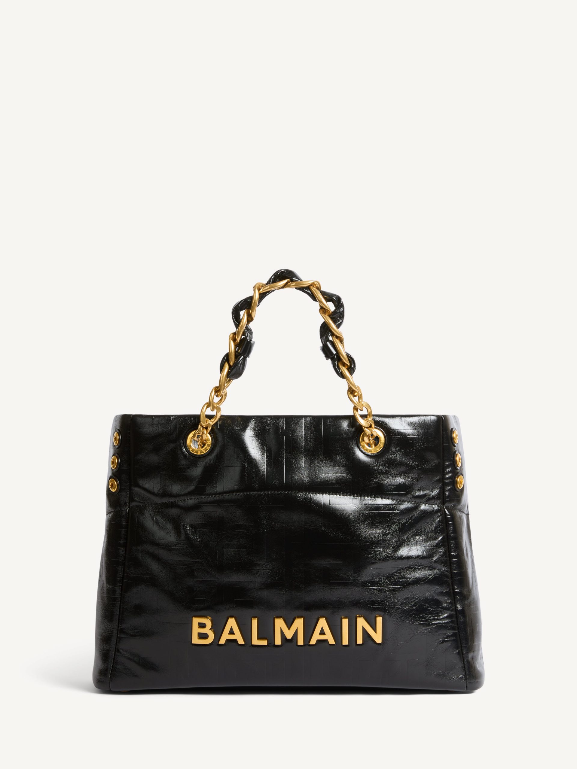 Balmain Sac Cabas 1945 Soft en cuir craquelé