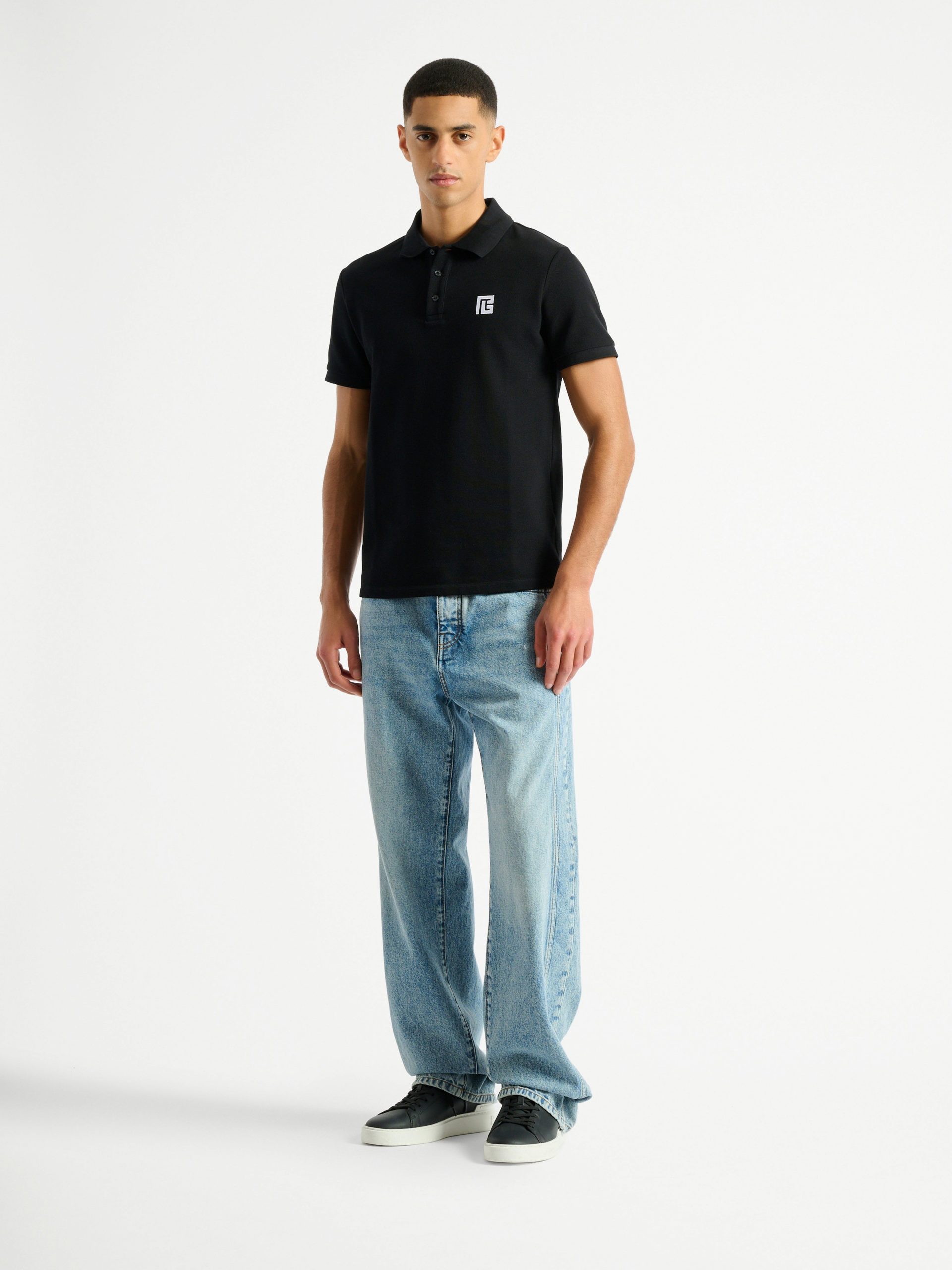 Balmain Polo en coton brodé