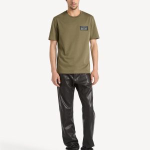 T-shirt avec étiquette Balmain Vintage en cuir